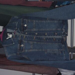 White Mark Blue Denim Jacket, Medium